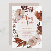 Vallen in liefde pompoen baby shower kaart (Voorkant / Achterkant)