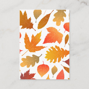 Vallen voor de herfst - Cosy Leaf Pattern Contactkaartje