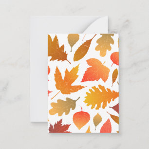 Vallen voor de herfst - Cosy Leaf Pattern Notitiekaartje