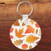Vallen voor de herfst - Cosy Leaf Pattern Sleutelhanger (Achterkant)