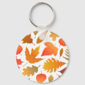 Vallen voor de herfst - Cosy Leaf Pattern Sleutelhanger (Achterkant)