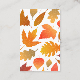 Vallen voor de herfst - Cosy Leaf Pattern Visitekaartje