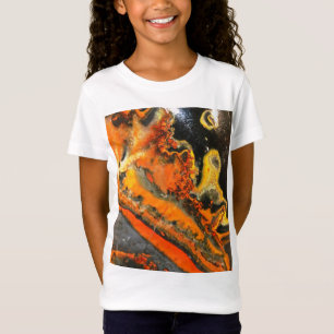 Vallen wervelde Sinaasappels stenen T-shirt
