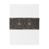 Vallend leder en goud uitnodigingen wikkel (Achterkant Voorbeeld)