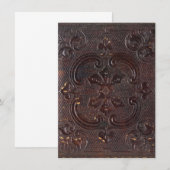 Vallend Oud Leren Boek Kaart (Voorkant / Achterkant)