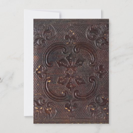 Vallend Oud Leren Boek Kaart (Voorkant)