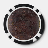 Vallend Oud Leren Boek Poker Chips (Achterkant)