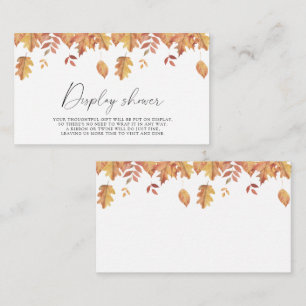 Vallende bladeren - Display douche Informatiekaartje