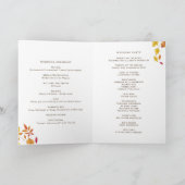 Vallende bladeren Garland Herfst bruiloft boekje Programma (Binnen)