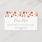 Vallende bladeren herfst geslacht neutrale luier l informatiekaartje (Voorkant)