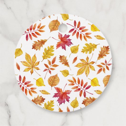 Vallende bladeren Herfst Vrijgezellenfeest Dank u Bedankjes Labels (Achterkant)