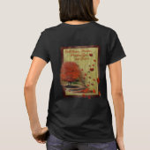 Vallende bladeren herfstlandschap t-shirt (Achterkant)