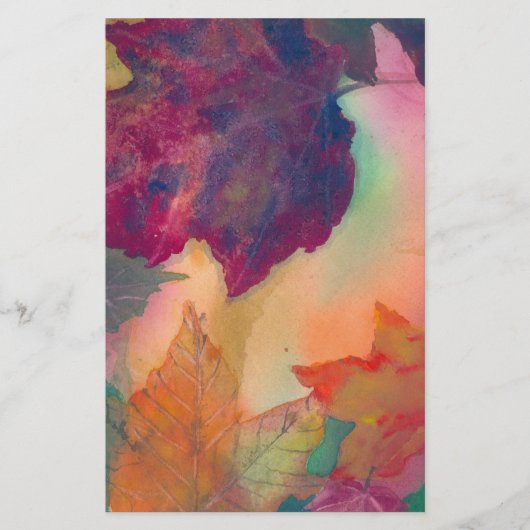 Vallende bladeren langs de kust in het Briefpapier (Voorkant)