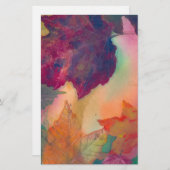 Vallende bladeren langs de kust in het Briefpapier (Voorkant / Achterkant)