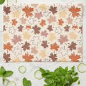 Vallende bladeren, natuurlijke aardherfst Thanksgi Theedoek (Gevouwen)