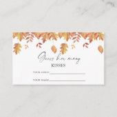 Vallende bladeren - raad hoeveel kussen bruids spe informatiekaartje (Voorkant)