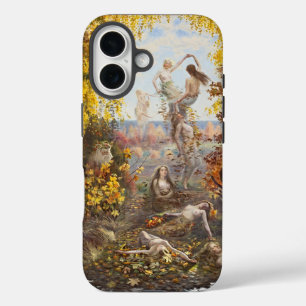 Vallende bladeren Retro iPhone Case