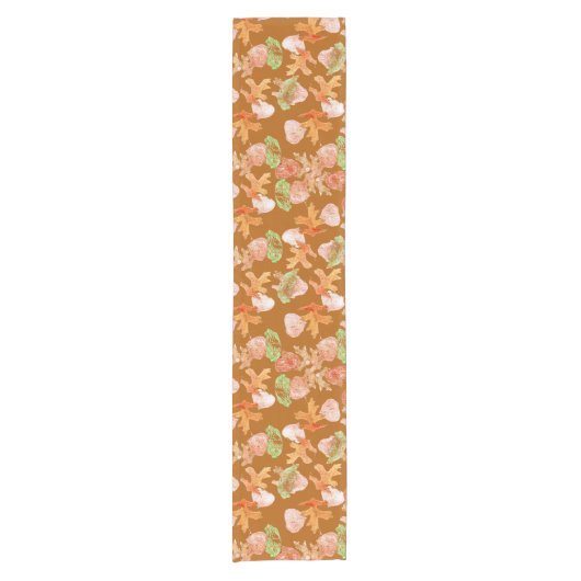 Vallende bladeren tafel runner korte tafelloper (Voorkant)