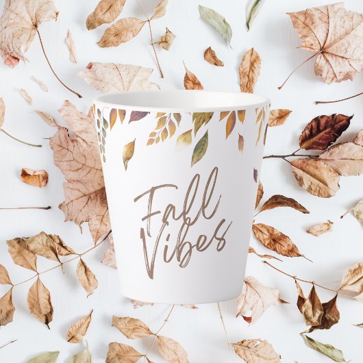 Vallende bladeren Waterverf Herfst vibes Latte Mok