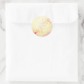 Vallende harten ronde sticker (Tas)