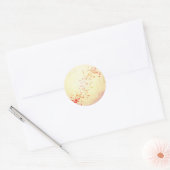 Vallende harten ronde sticker (Envelop)