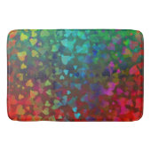 Vallende harten rood en groen badmat (Voorkant)