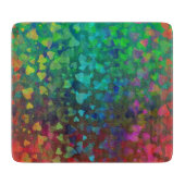 Vallende harten rood en groen snijplank (Voorkant)