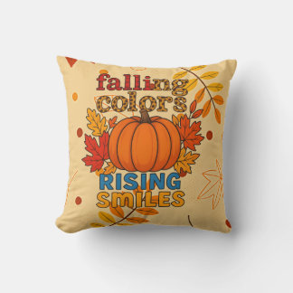 Vallende kleuren Rising Smiles Herfst Quote Kussen