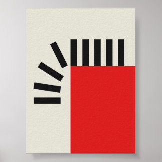 Vallende Pixels van Vrijheid Abstract Poster