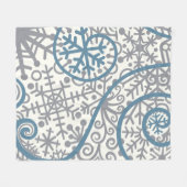 Vallende sneeuwvlokken Blizzard Fleece Deken (Voorkant (Horizontaal))