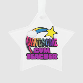 Vallende Ster Regenboog Prachtige Gymleraar Ornament