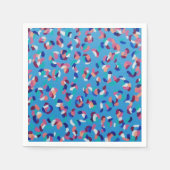 Vallende sterren Blauw Abstract Servet (Voorkant)