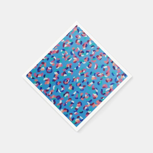 Vallende sterren Blauw Abstract Servet (Hoek)
