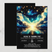 Vallende sterren Hemelse Digitale Verjaardag Kaart (Voorkant / Achterkant)