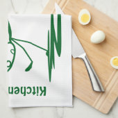 Vallende Stickman keukenhanddoek (Quarter Fold)