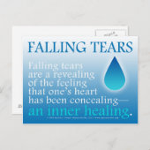 Vallende tranen briefkaart (Voorkant / Achterkant)