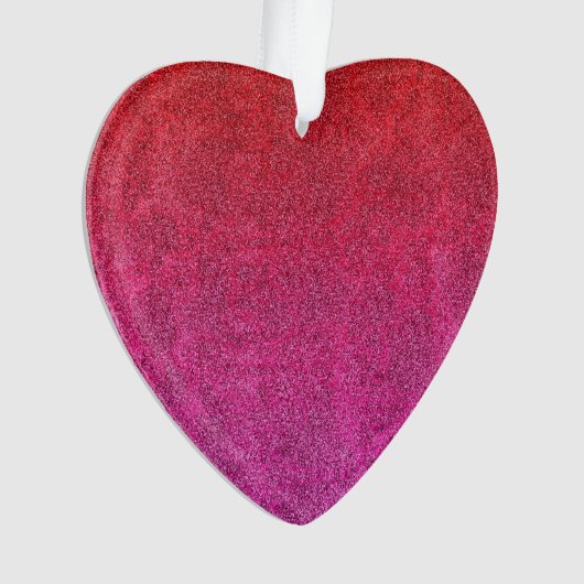 Vallende Valentijn Glitter Gradiënt Ornament (voorkant)