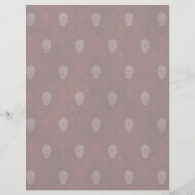 Vallende Victoriaans Skulls Red (Voorkant)