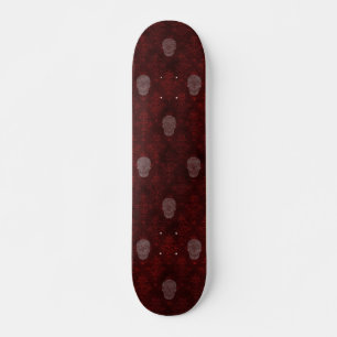 Vallende Victoriaans Skulls Red Skateboard