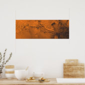 Valles Marineris Canyon System op Mars Panorama Poster (Keuken)