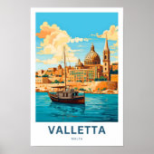 Valleta Malta Reisprint Poster (Voorkant)