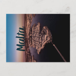 Valletta City Malta Luchtfotografie Briefkaart