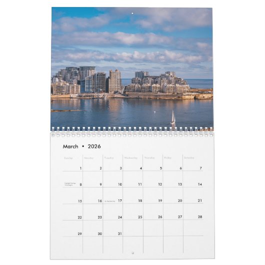 Valletta-landschapskalender Kalender (Mar 2026)