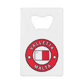 Valletta Malta Kredietkaart Flessenopener (Voorkant)