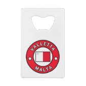 Valletta Malta Kredietkaart Flessenopener (Achterkant)
