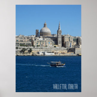 Valletta Malta Landschap Vakantie Souvenir Poster
