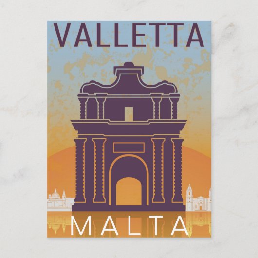 Valletta Malta Reizen  eiland Middellandse Zee Briefkaart (Voorkant)