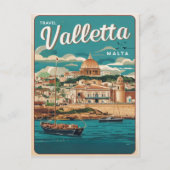 Valletta, Malta reizen souvenirs en geschenken Briefkaart (Voorkant)