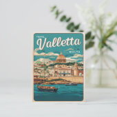Valletta, Malta reizen souvenirs en geschenken Briefkaart (Staand voorkant)
