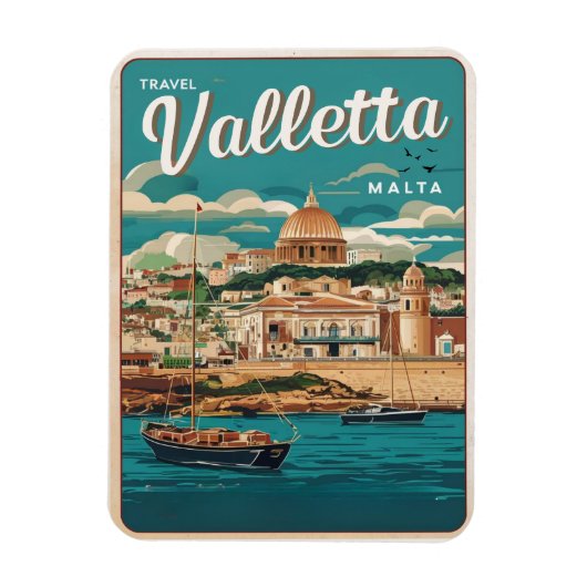 Valletta, Malta reizen souvenirs en geschenken Magneet (Verticaal)